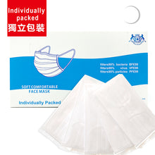 Load image into Gallery viewer, (05WI)Individual packed BFE99 VFE99 PFE99 ASTM Adult White Masks with certificates (50masks / box)
